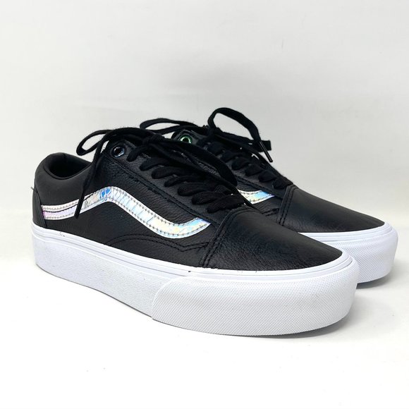 Vans Old Skool Platform Skate Casual Black Shoes Womens Size Leather VN0A5KRG98E - Picture 2 of 11